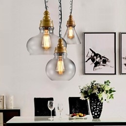 3 Luzes Modernas Contemporâneas Mini Estilo Metal Lustre Pendente Luz