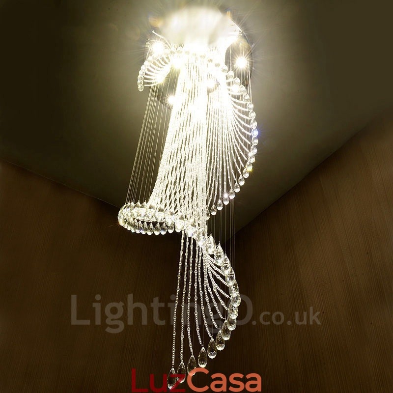 15 Luzes Modernas de Cristal Pendente de Teto Lustre Interno Luminárias Luminárias com Lâmpadas