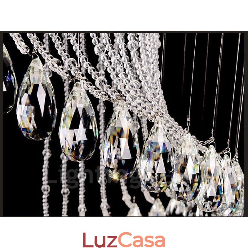 15 Luzes Modernas de Cristal Pendente de Teto Lustre Interno Luminárias Luminárias com Lâmpadas