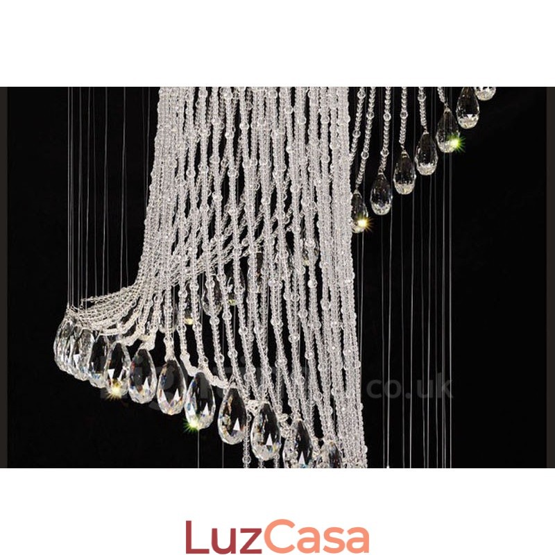 15 Luzes Modernas de Cristal Pendente de Teto Lustre Interno Luminárias Luminárias com Lâmpadas