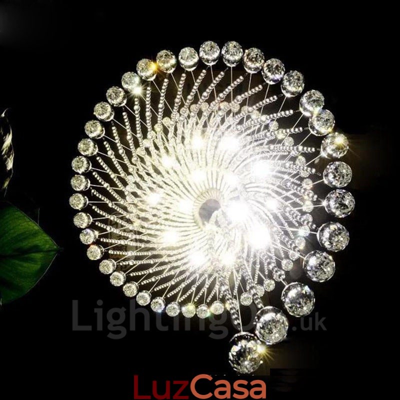 15 Luzes Modernas de Cristal Pendente de Teto Lustre Interno Luminárias Luminárias com Lâmpadas