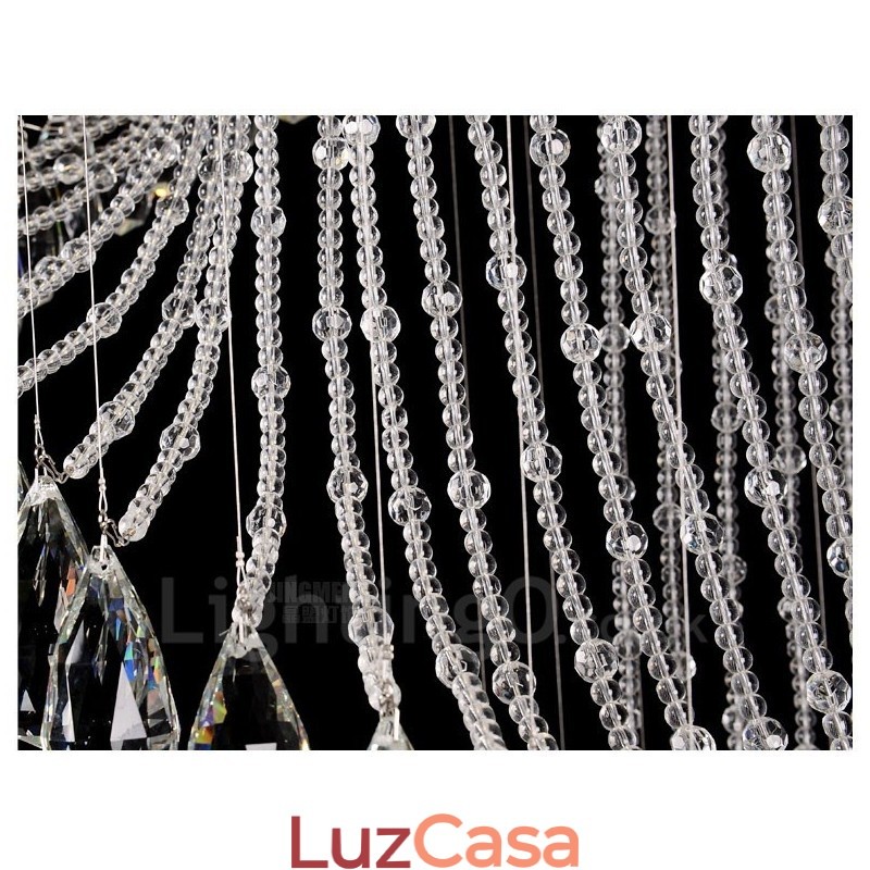 15 Luzes Modernas de Cristal Pendente de Teto Lustre Interno Luminárias Luminárias com Lâmpadas