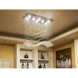 Luminária pendente de cristal moderna para teto, lustre interno, luminárias e acessórios
