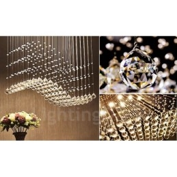 Luminária pendente de cristal moderna para teto, lustre interno, luminárias e acessórios