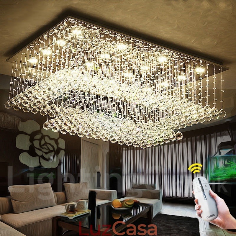 Luminária pendente de cristal moderna para teto, lustre interno, luminárias e acessórios