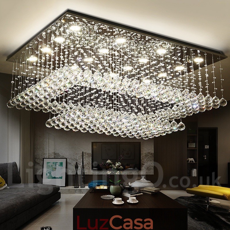 Luminária pendente de cristal moderna para teto, lustre interno, luminárias e acessórios