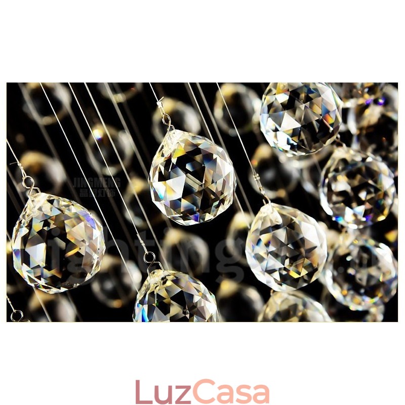 Luminária pendente de cristal moderna para teto, lustre interno, luminárias e acessórios