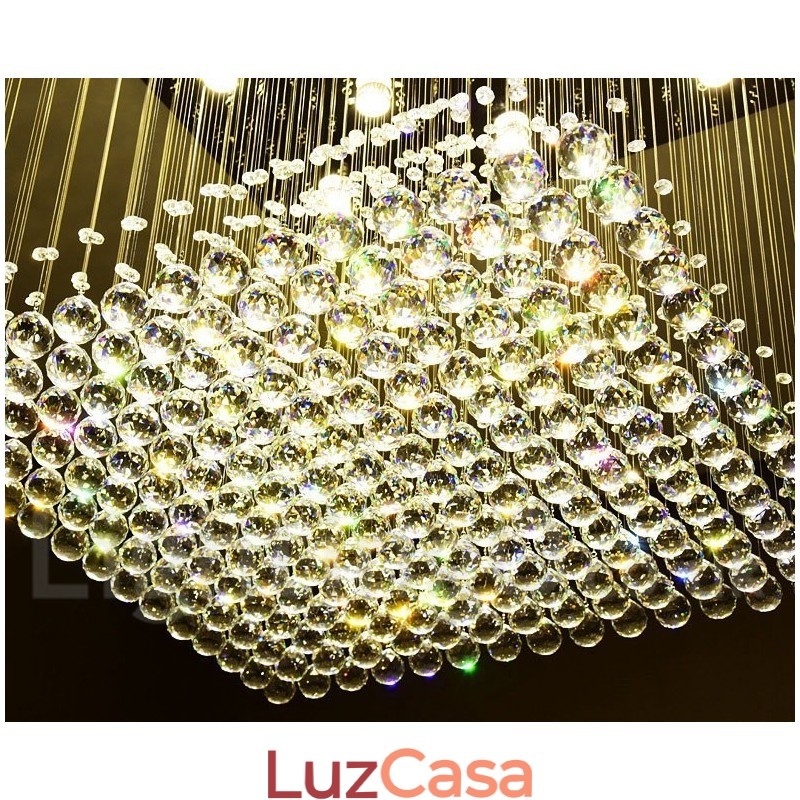 Luminária pendente de cristal moderna para teto, lustre interno, luminária de iluminação