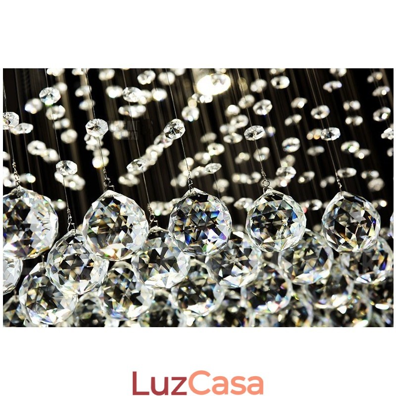 Luminária pendente de cristal moderna para teto, lustre interno, luminária de iluminação
