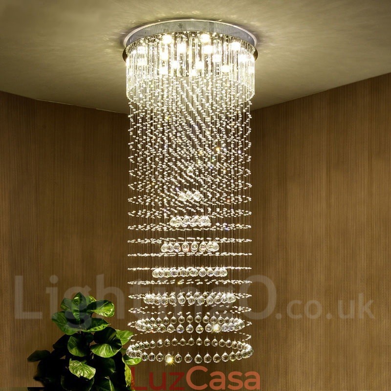 Luminária pendente de cristal moderna para teto, lustre interno, luminárias e acessórios