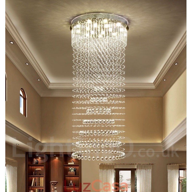 Luminária pendente de cristal moderna para teto, lustre interno, luminárias e acessórios