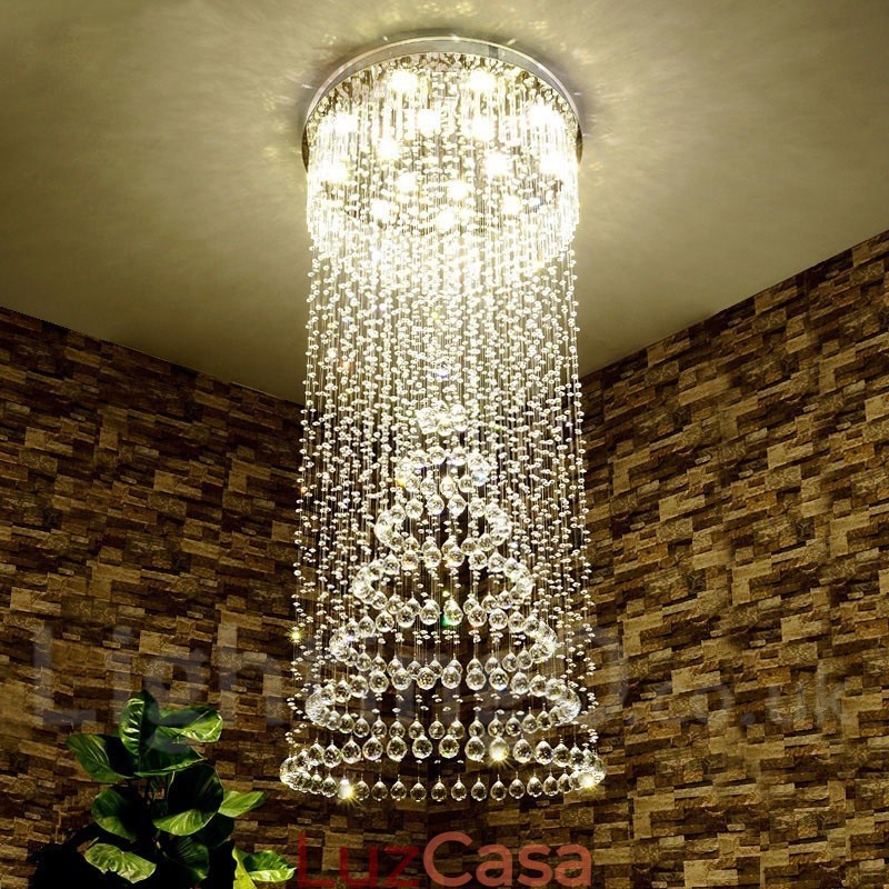 Luminária pendente de cristal moderna para teto, lustre interno, luminárias e acessórios