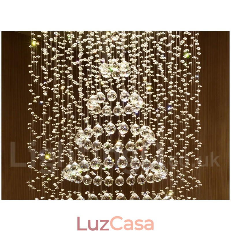 Luminária pendente de cristal moderna para teto, lustre interno, luminárias e acessórios