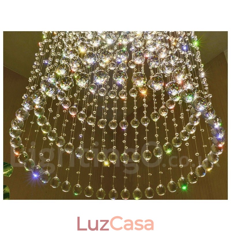 Luminária pendente de cristal moderna para teto, lustre interno, luminárias e acessórios