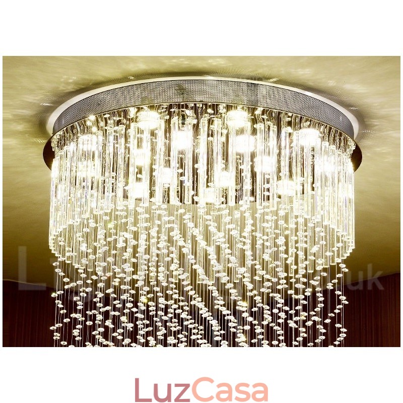 Luminária pendente de cristal moderna para teto, lustre interno, luminárias e acessórios