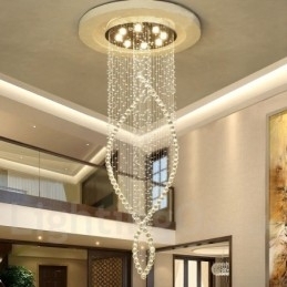 Luminária pendente de cristal moderna extra grande para teto, lustre interno, luminárias e acessórios