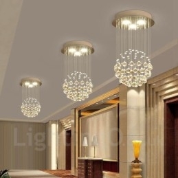3 Luzes Modernas de Cristal Pendente de Teto Lustre Interno Luminárias Luminárias Luminárias