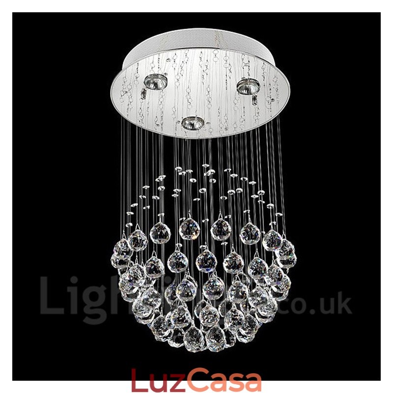 3 Luzes Modernas de Cristal Pendente de Teto Lustre Interno Luminárias Luminárias Luminárias