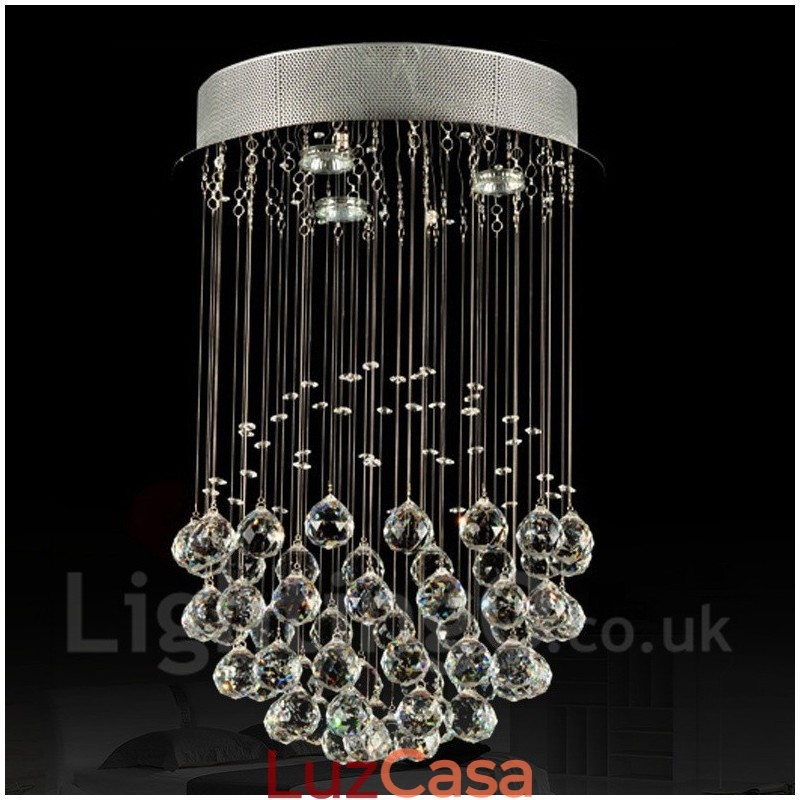 3 Luzes Modernas de Cristal Pendente de Teto Lustre Interno Luminárias Luminárias Luminárias