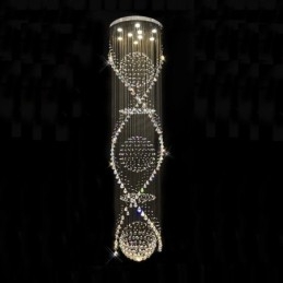 Comprimento extra 5 metros moderno cristal teto pingente luz interior lustre iluminação lâmpadas luminárias