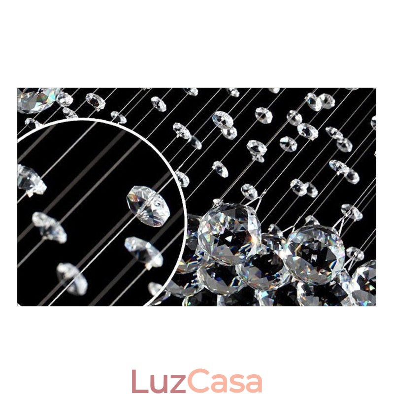 Comprimento extra 5 metros moderno cristal teto pingente luz interior lustre iluminação lâmpadas luminárias