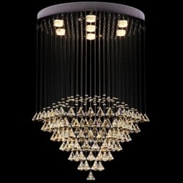 7 luzes modernas de cristal pingente de teto luz lustre interno lâmpadas de iluminação luminárias