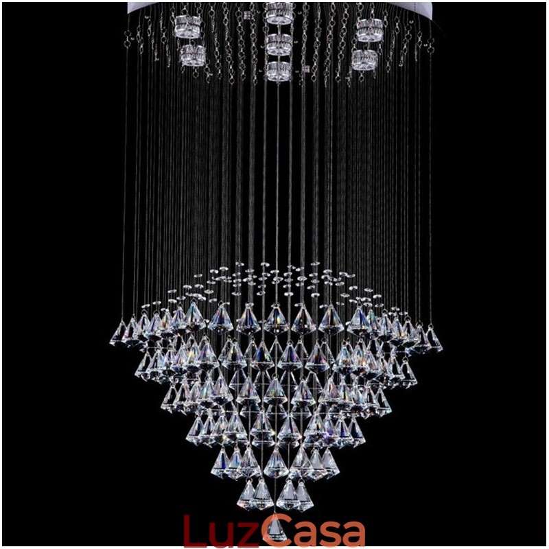 7 luzes modernas de cristal pingente de teto luz lustre interno lâmpadas de iluminação luminárias