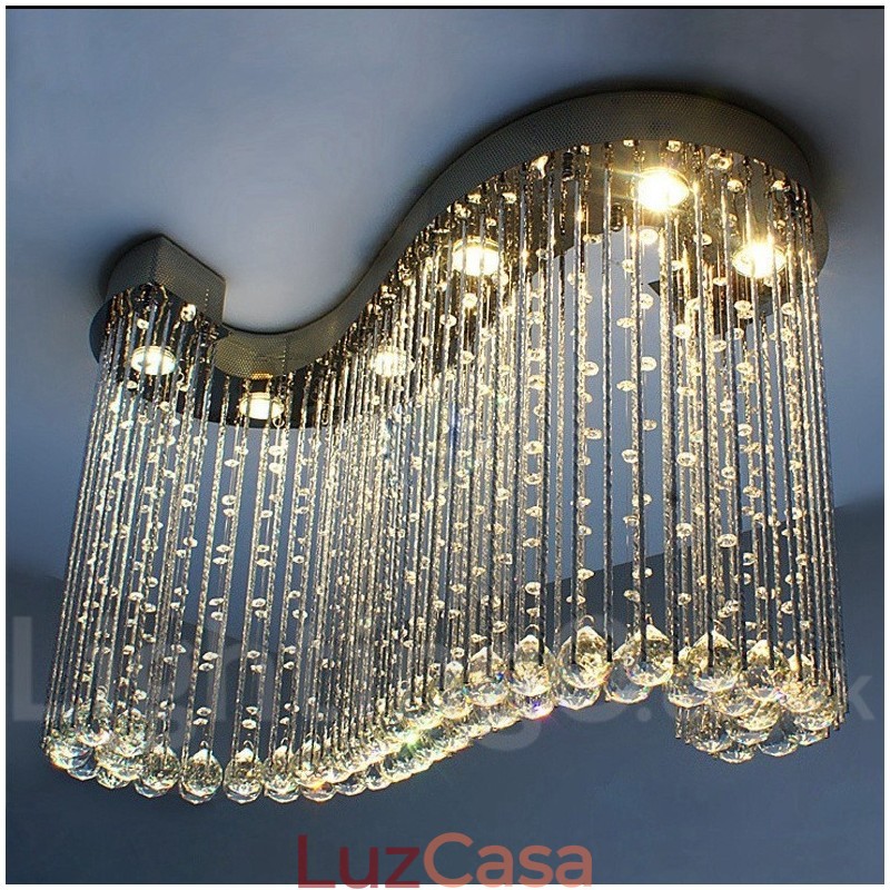 6 luzes modernas de cristal pingente de teto luz lustre interno iluminação lâmpadas luminárias