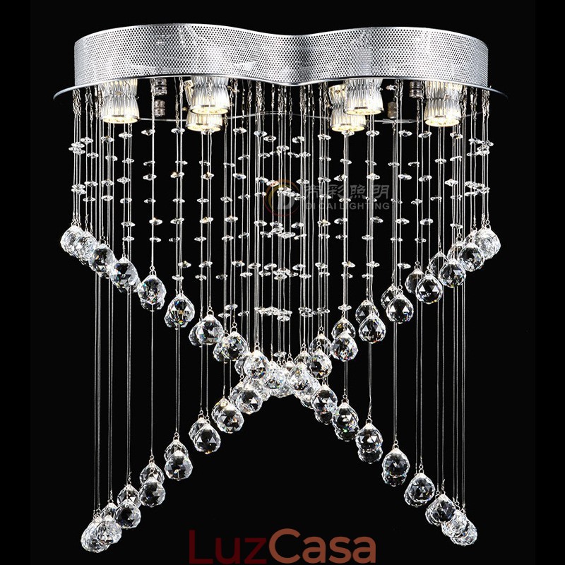 6 luzes modernas de cristal pingente de teto luz lustre interno iluminação lâmpadas luminárias