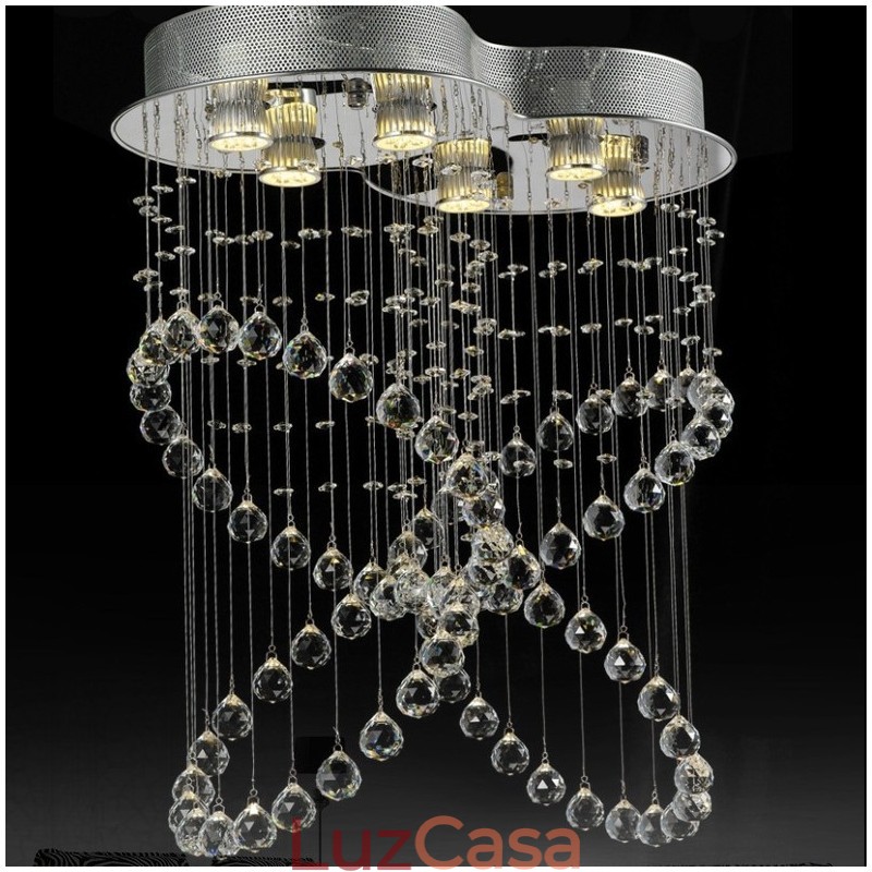 6 luzes modernas de cristal pingente de teto luz lustre interno iluminação lâmpadas luminárias