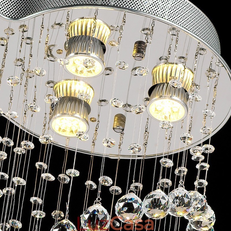 6 luzes modernas de cristal pingente de teto luz lustre interno iluminação lâmpadas luminárias