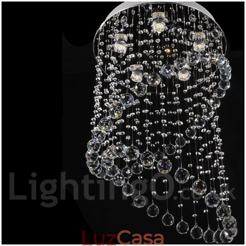 5 luzes modernas de cristal pingente de teto luz lustre interno iluminação lâmpadas luminárias