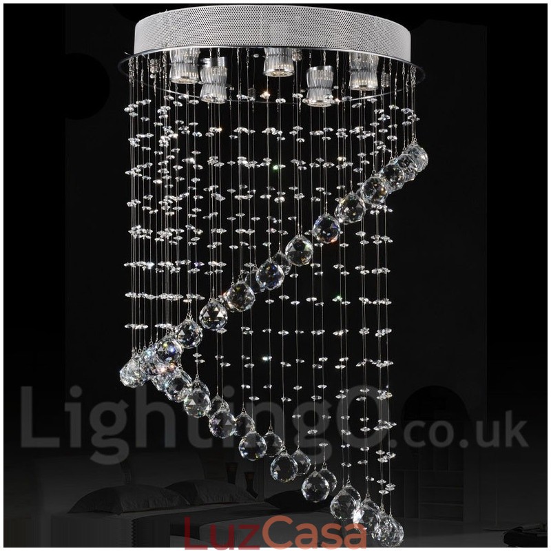 5 luzes modernas de cristal pingente de teto luz lustre interno iluminação lâmpadas luminárias