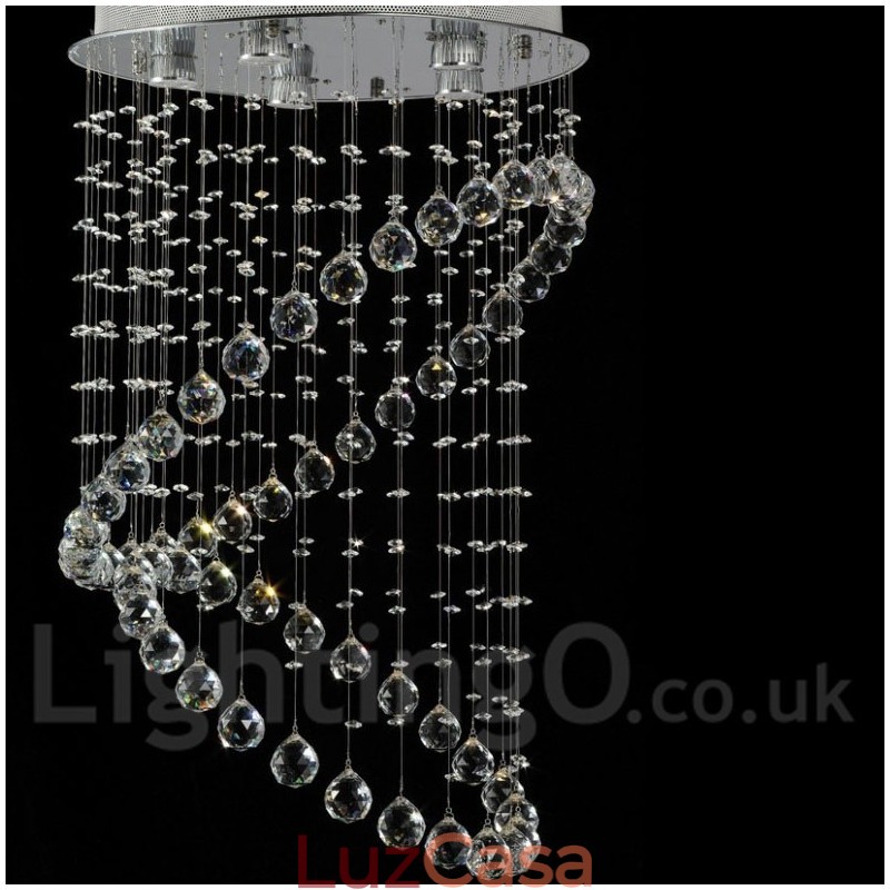5 luzes modernas de cristal pingente de teto luz lustre interno iluminação lâmpadas luminárias