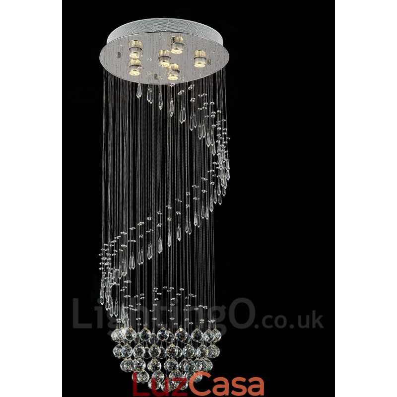 6 luzes modernas de cristal pingente de teto luz lustre interno iluminação lâmpadas luminárias