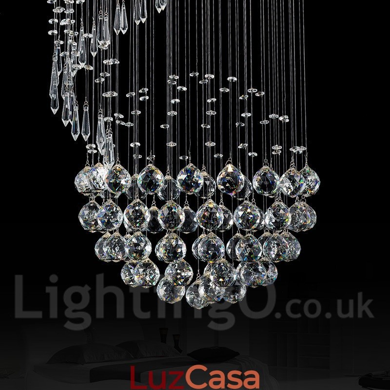 6 luzes modernas de cristal pingente de teto luz lustre interno iluminação lâmpadas luminárias