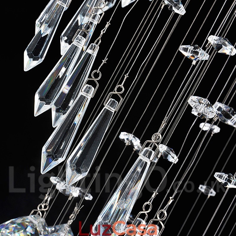 6 luzes modernas de cristal pingente de teto luz lustre interno iluminação lâmpadas luminárias