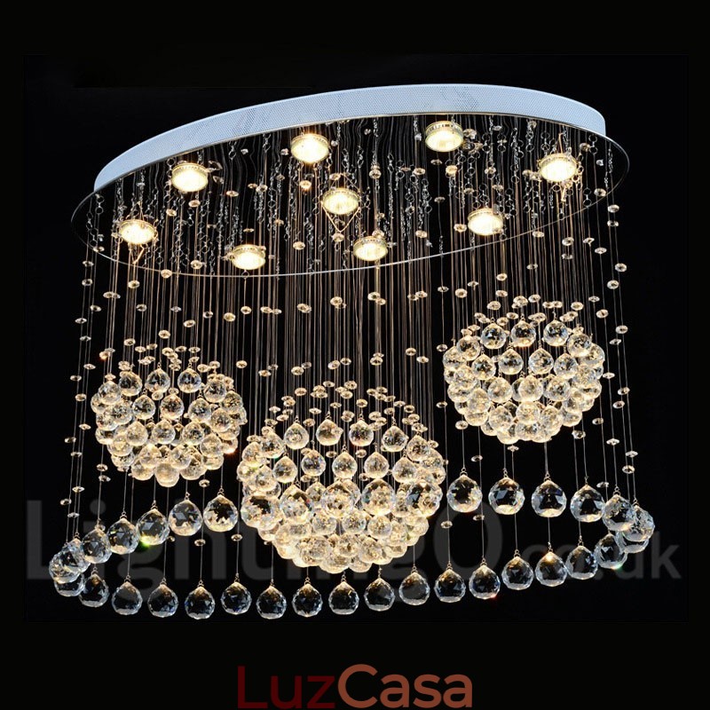9 luzes modernas de cristal pingente de teto luz lustre interno iluminação lâmpadas luminárias