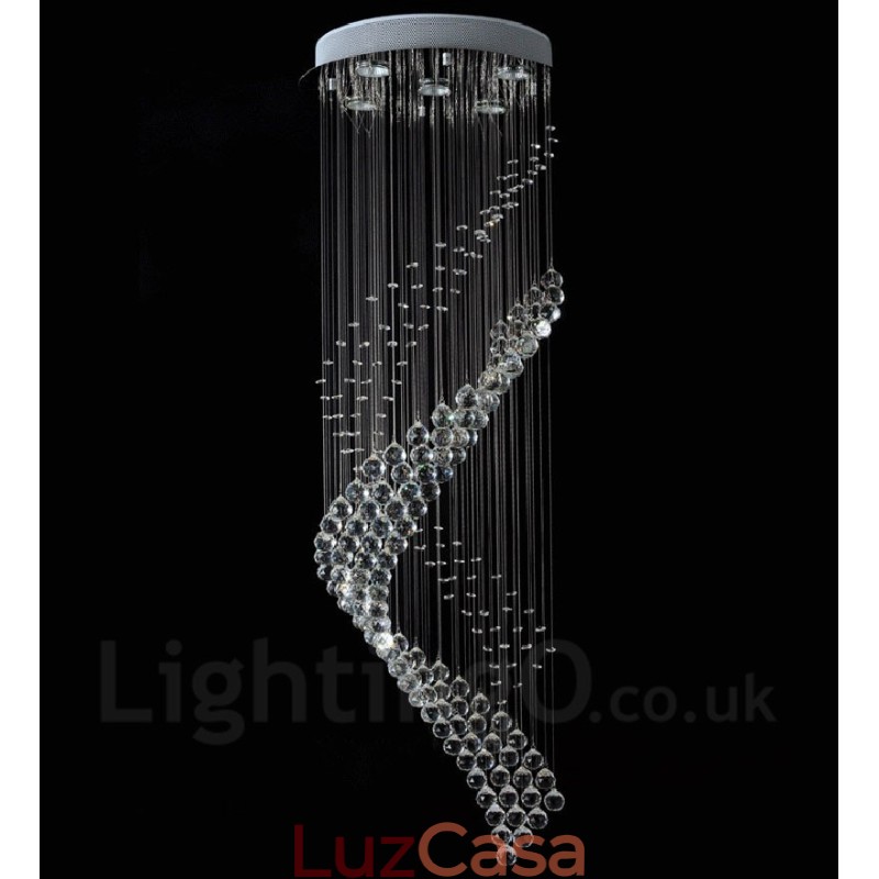 5 luzes modernas de cristal pingente de teto luz lustre interno iluminação lâmpadas luminárias