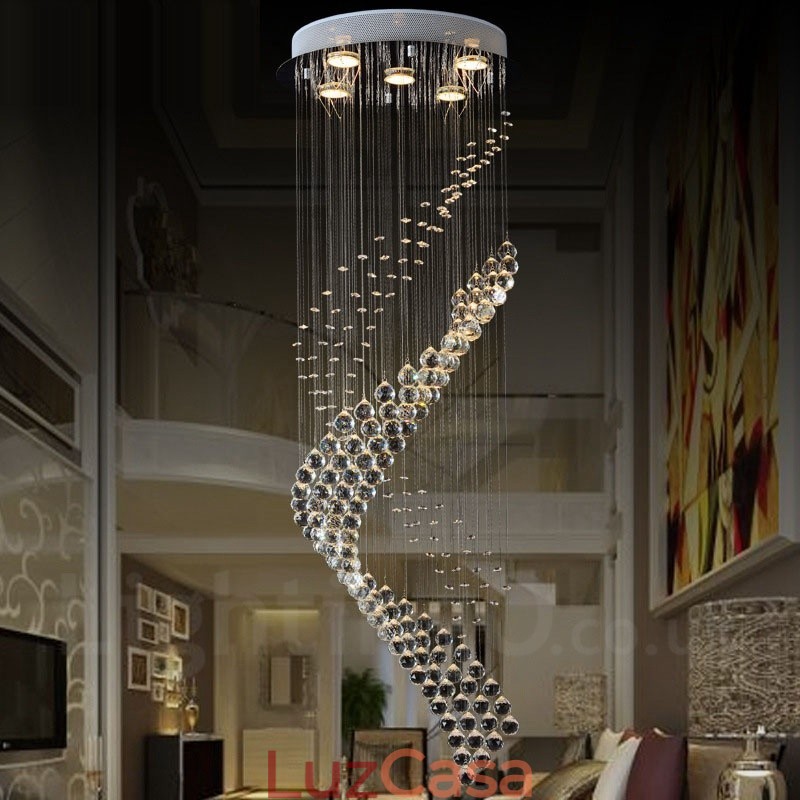 5 luzes modernas de cristal pingente de teto luz lustre interno iluminação lâmpadas luminárias