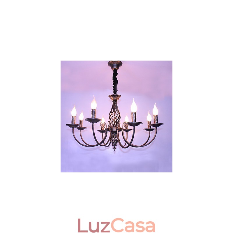Retro Designers Candle Style Outros Lustre de Metal