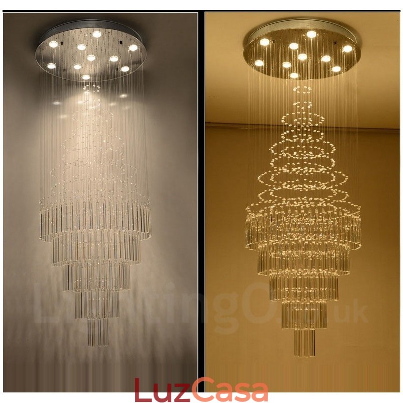 10 luzes modernas de cristal pingente de teto luz lustre interno iluminação lâmpadas luminárias
