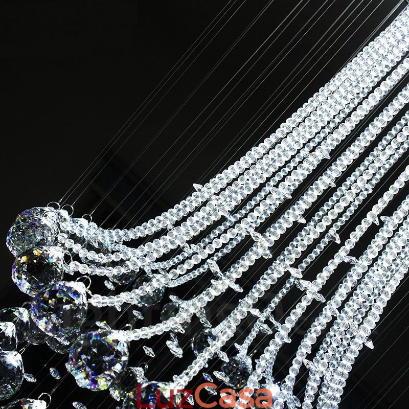 9 luzes modernas de cristal pingente de teto luz lustre interno iluminação lâmpadas luminárias