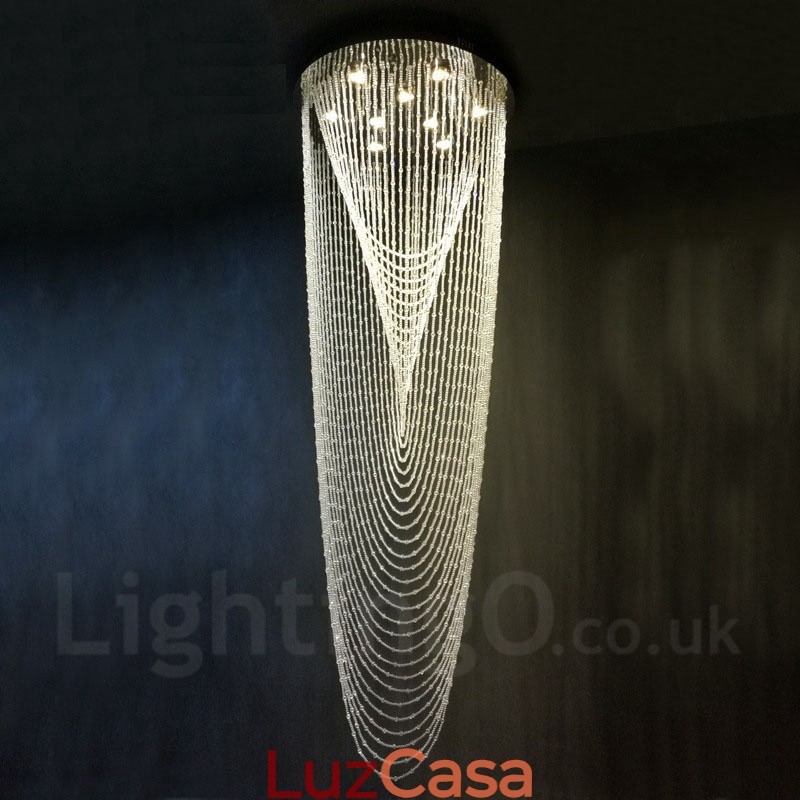 9 luzes modernas de cristal pingente de teto luz lustre interno iluminação lâmpadas luminárias