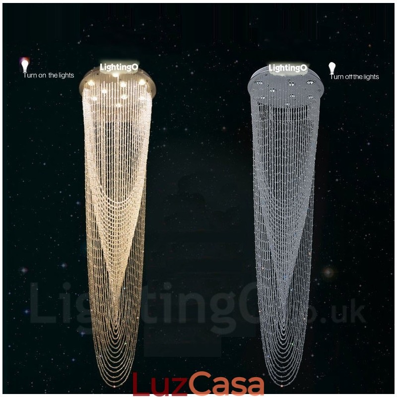 9 luzes modernas de cristal pingente de teto luz lustre interno iluminação lâmpadas luminárias