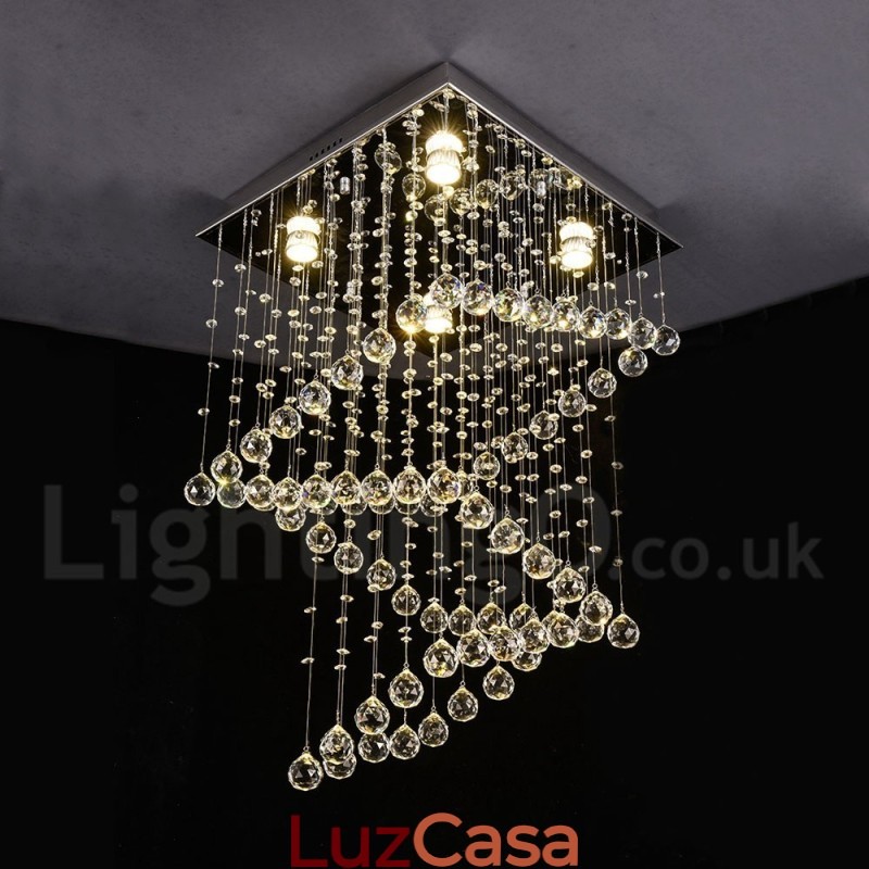 4 luzes modernas de cristal pingente de teto luz lustre interno iluminação lâmpadas luminárias
