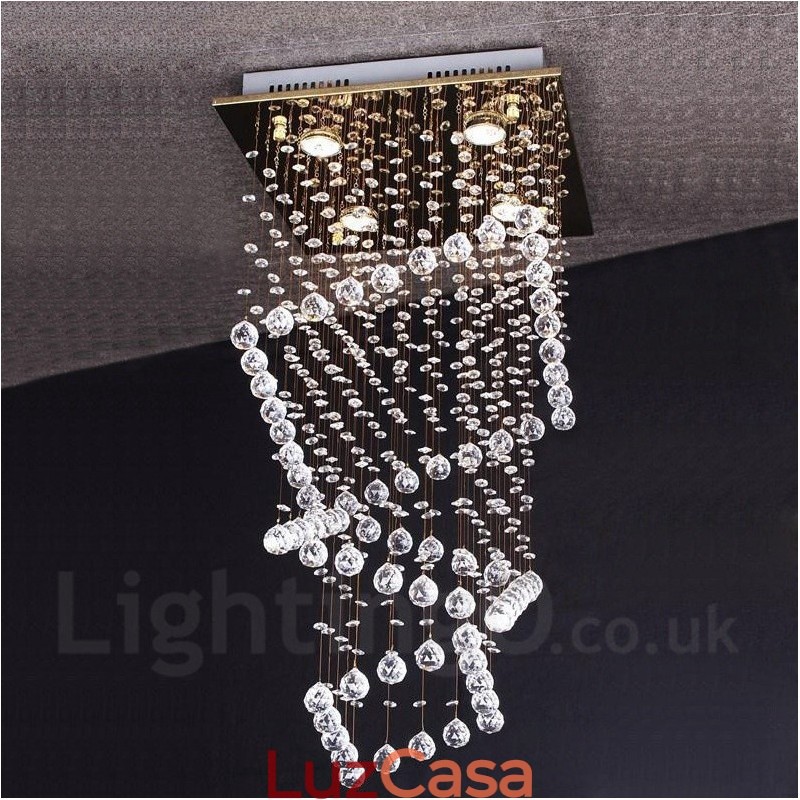 4 luzes modernas de cristal pingente de teto luz lustre interno iluminação lâmpadas luminárias