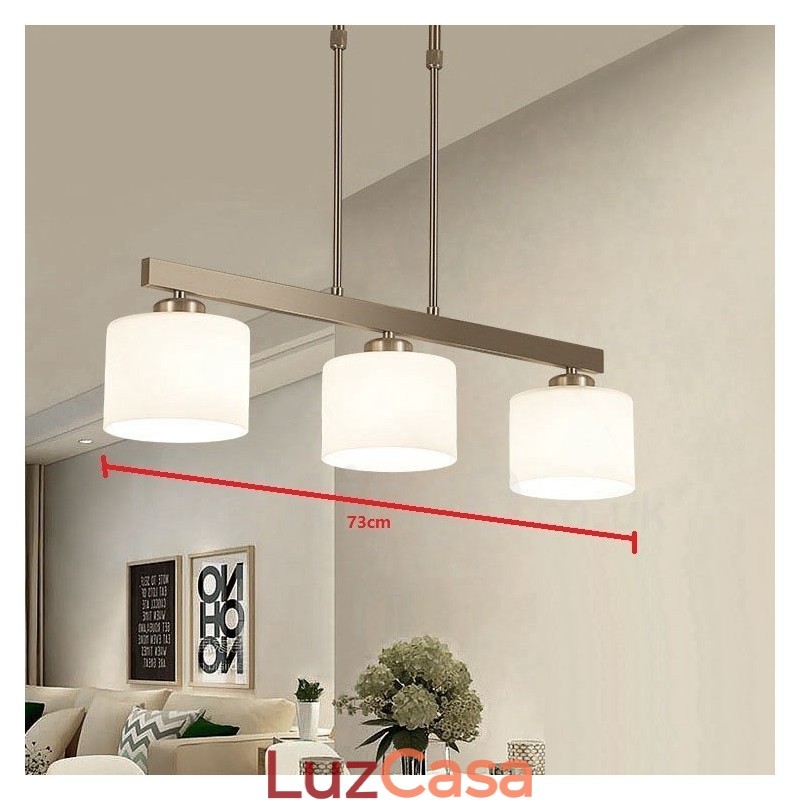 3 luzes modernas cromadas pendentes lustre interno luminárias suspensas para casa luminárias com cúpulas de vidro