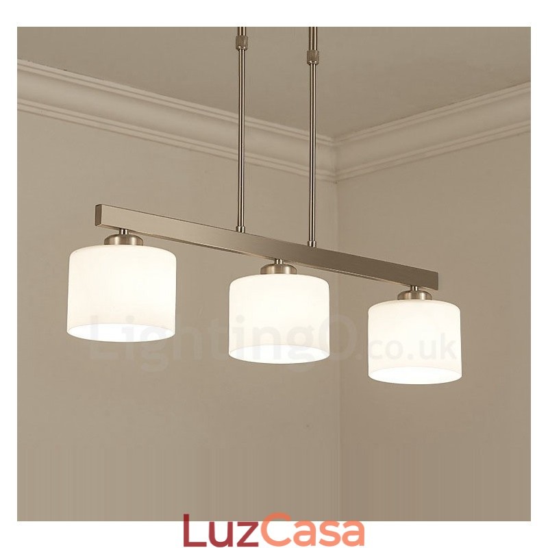 3 luzes modernas cromadas pendentes lustre interno luminárias suspensas para casa luminárias com cúpulas de vidro