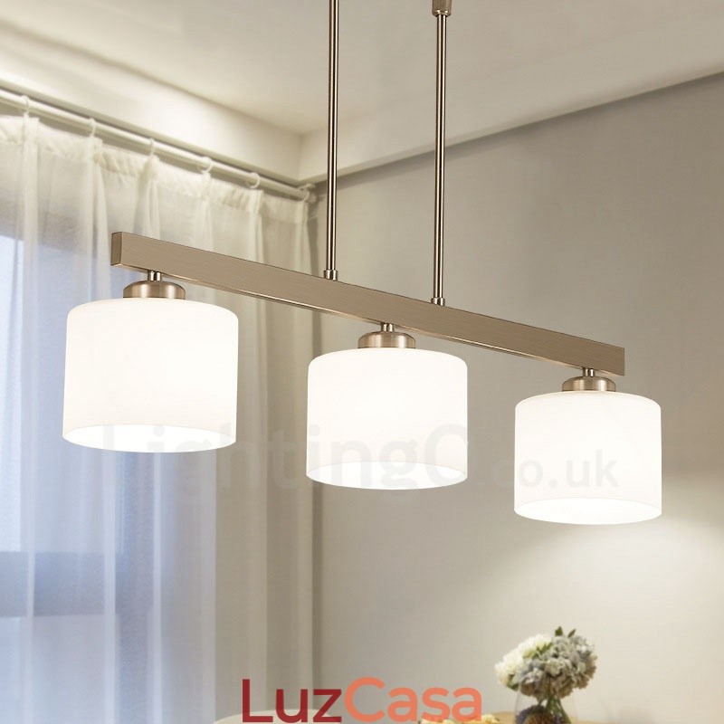 3 luzes modernas cromadas pendentes lustre interno luminárias suspensas para casa luminárias com cúpulas de vidro